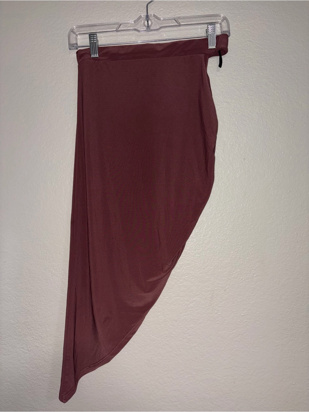Windsor Asymmetrical Burgundy Midi Skirt